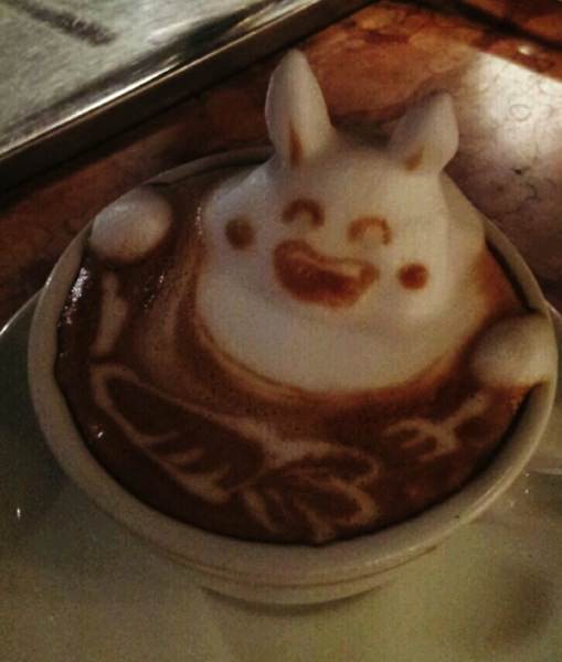 ラテアート「いただきまーす」