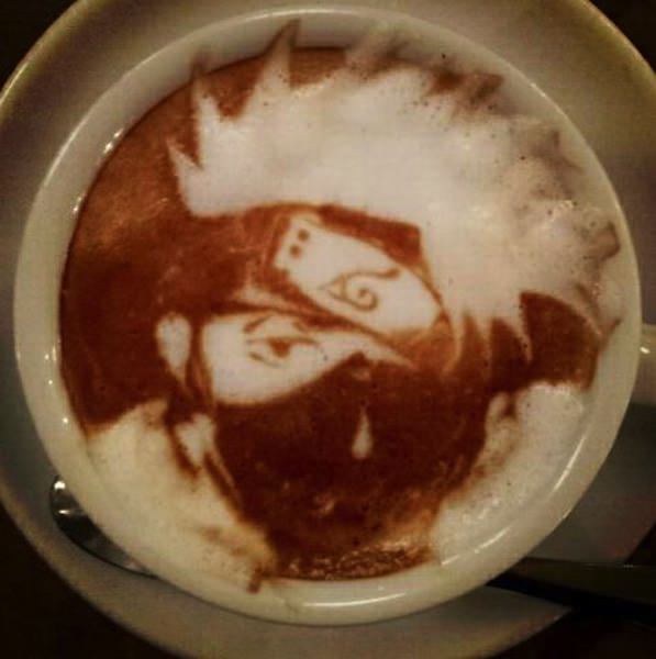 ラテアート「カカシ先生」