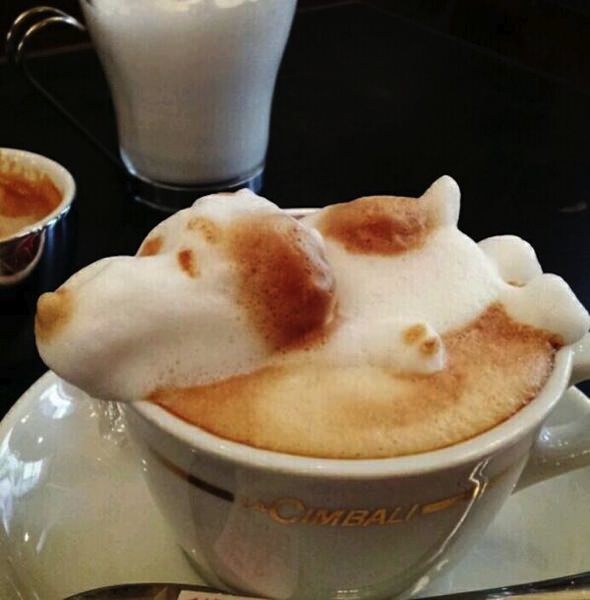 Snoopy latte art
