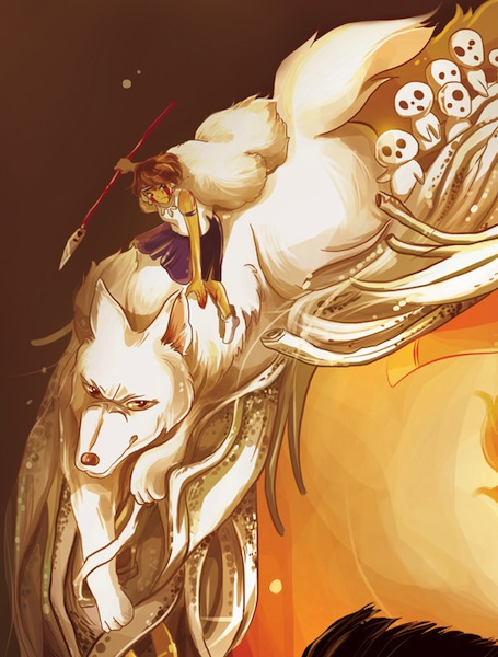 ジブリキャラクターで描かれた宮崎駿のイラスト