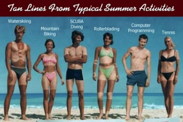 夏の日焼けライン