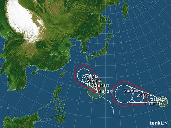 台風27号と28号がまさかのタイミングで…