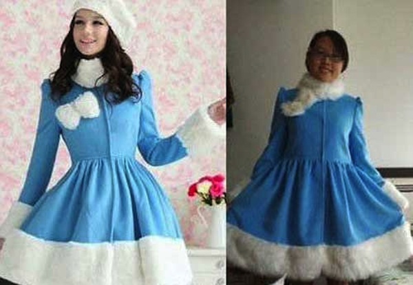 Asian clothes ad vs reality