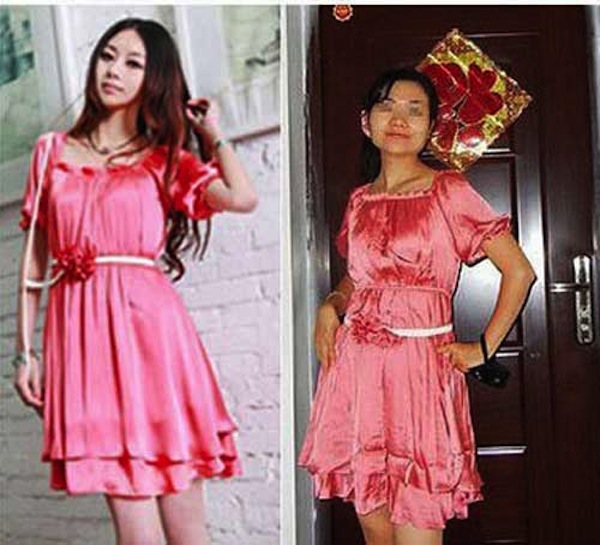 Asian clothes ad vs reality
