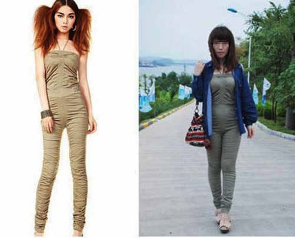 Asian clothes ad vs reality