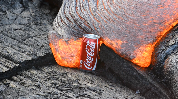 Lava eating up coke
