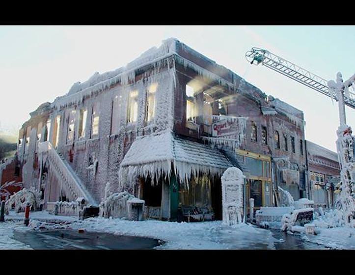 Water becomes frozen