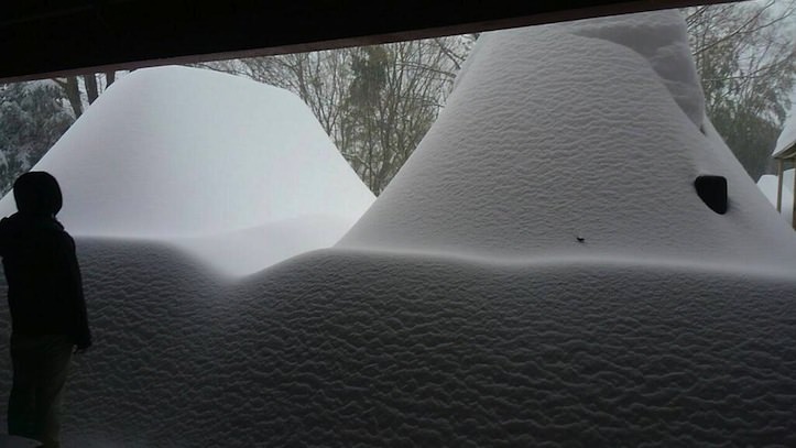 Snowing like hell in Japan