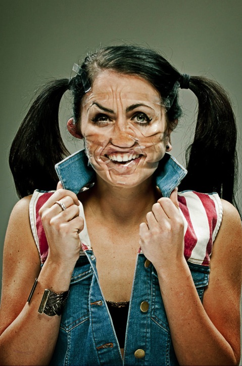 Faces with Scotch Tape