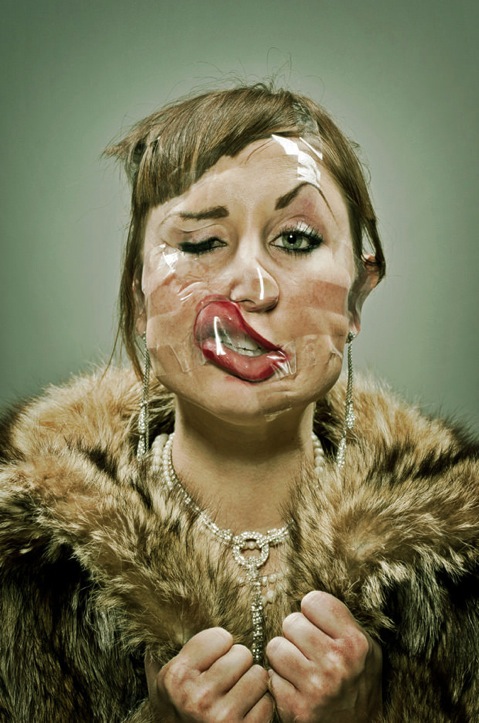 Faces with Scotch Tape