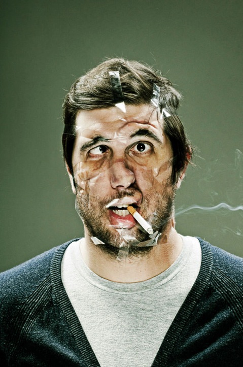 Faces with Scotch Tape