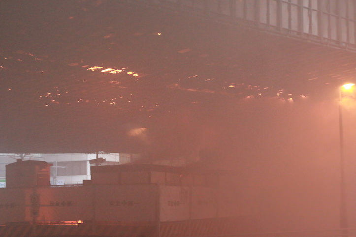 渋谷首都高三号線で大きな火事
