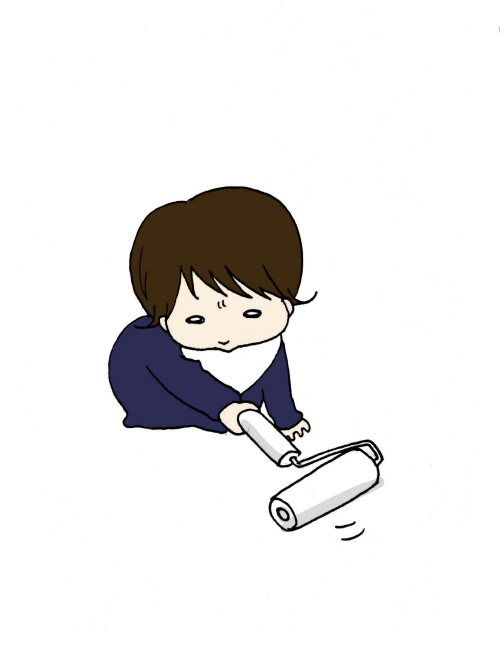 掃除中（おもちランド）