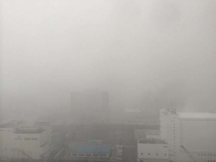 Rain from high building