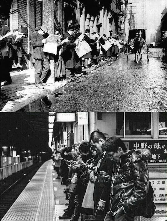 Smartphone or newspaper