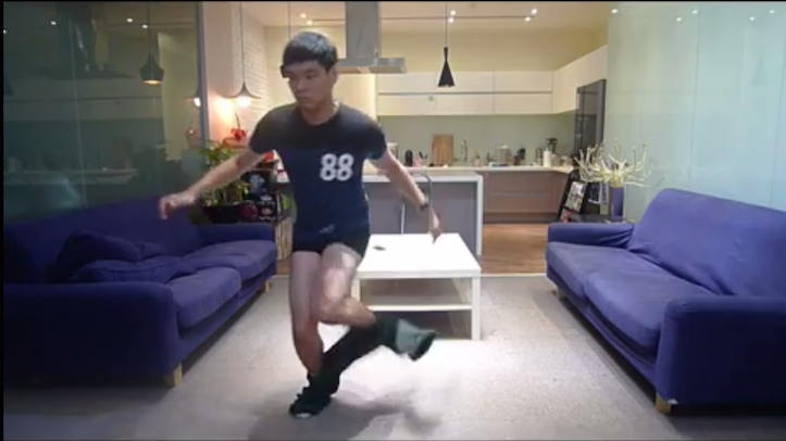 Wearing pants with no hands