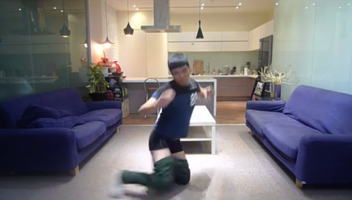 Wearing pants with no hands