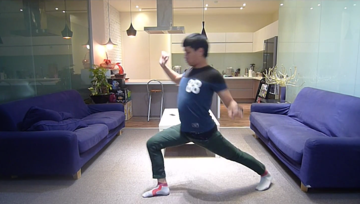 Wearing pants with no hands