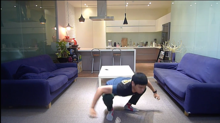 Wearing pants with no hands