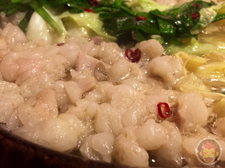 清水aburi（新橋）で食べるモツ鍋