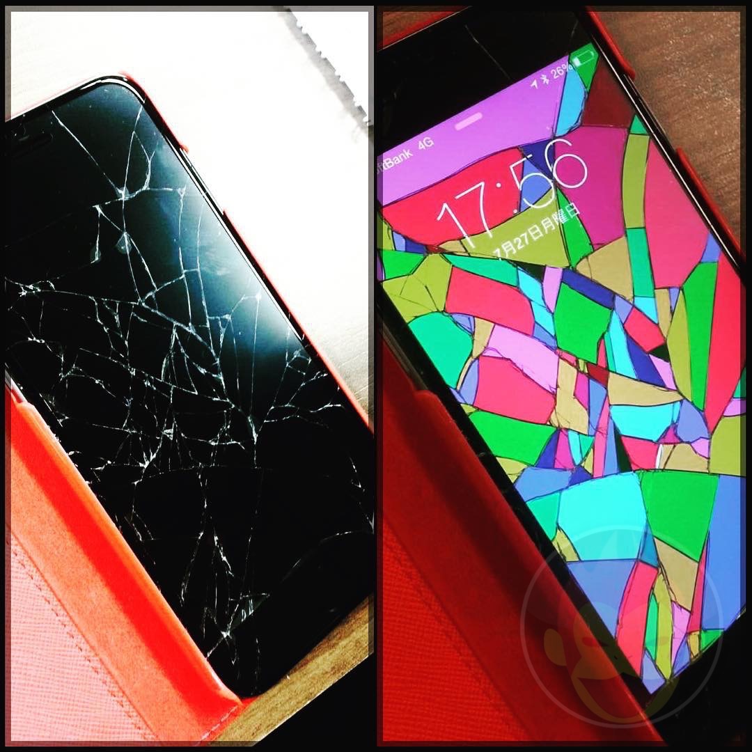 割れたiPhoneをオシャレに見せる斬新な方法が話題に