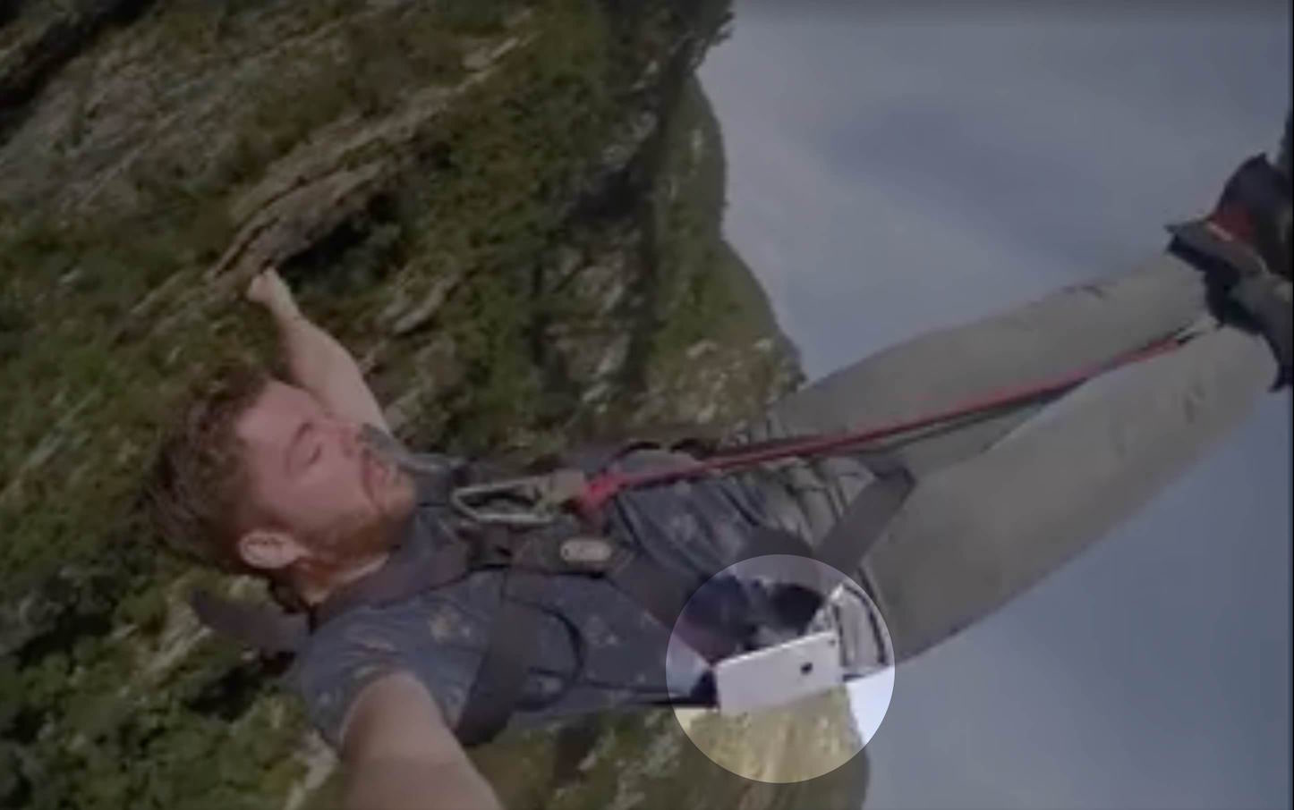 IPhone Falls out of Bungee