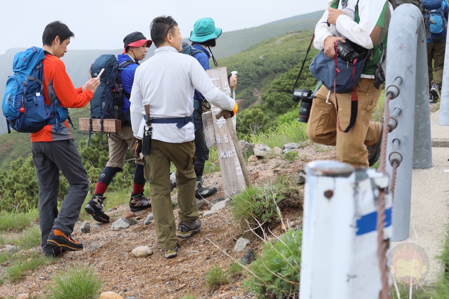 乗鞍新登山道整備2017：登山中のみんな