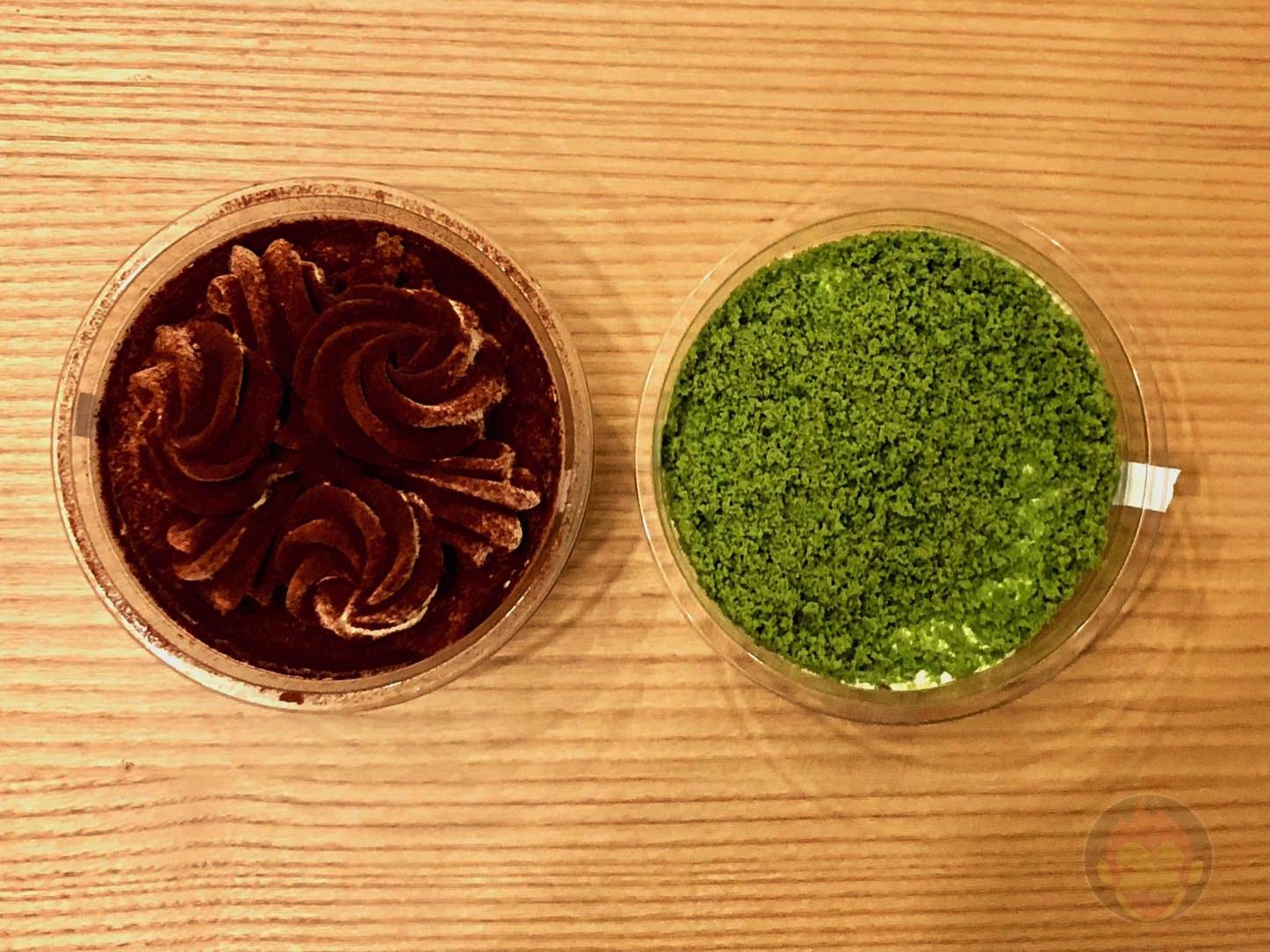 「濃厚ティラミス」と「宇治抹茶ドゥーブルフロマージュ」