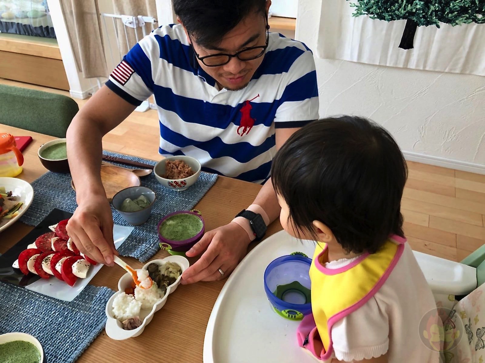Feeding my Little Girl while eating 01