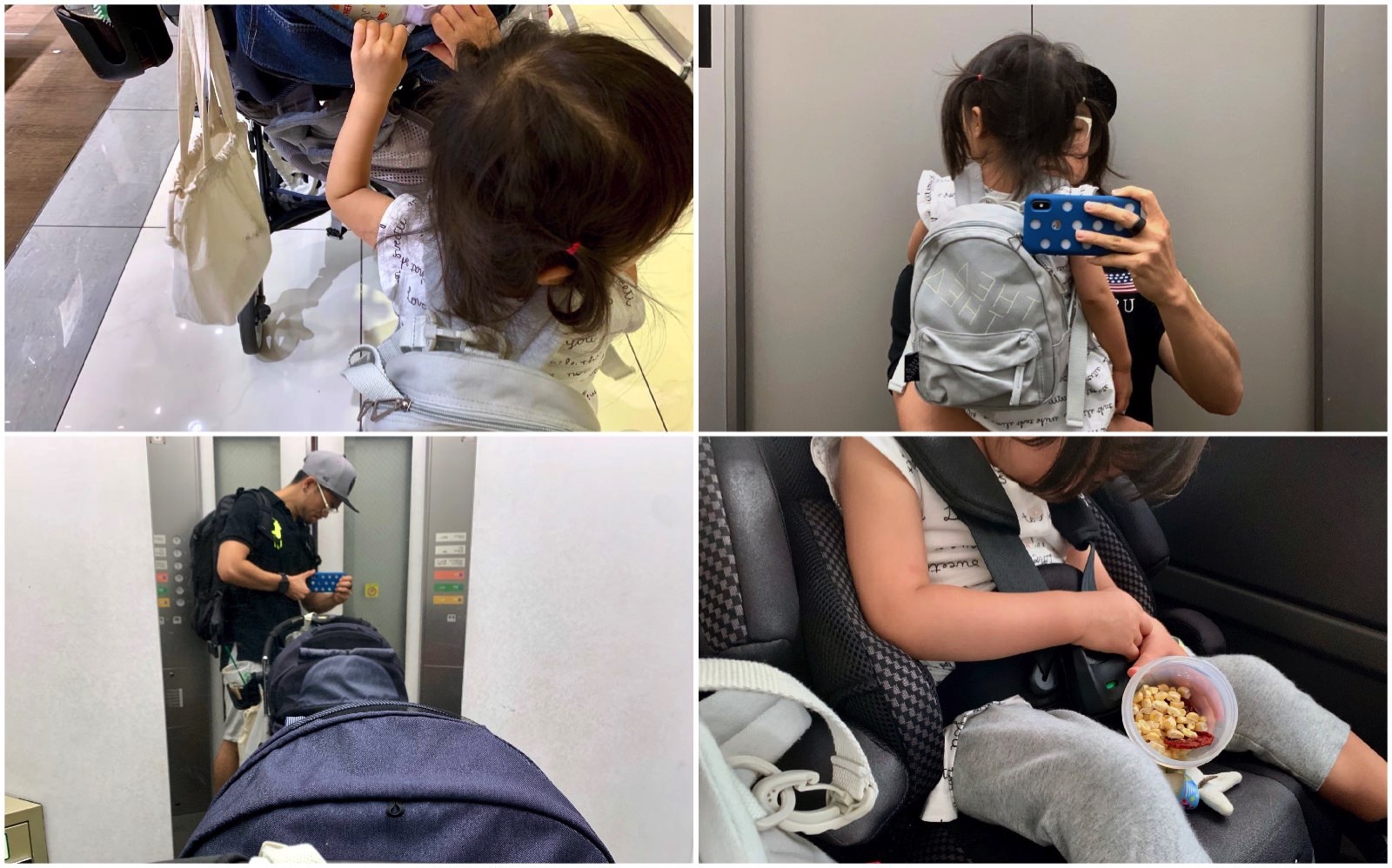 A few hours at shopping mall makes 2yrold happy