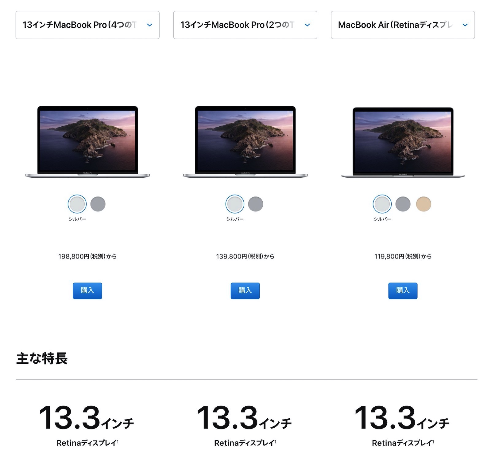 Macbook lineup below 13inch