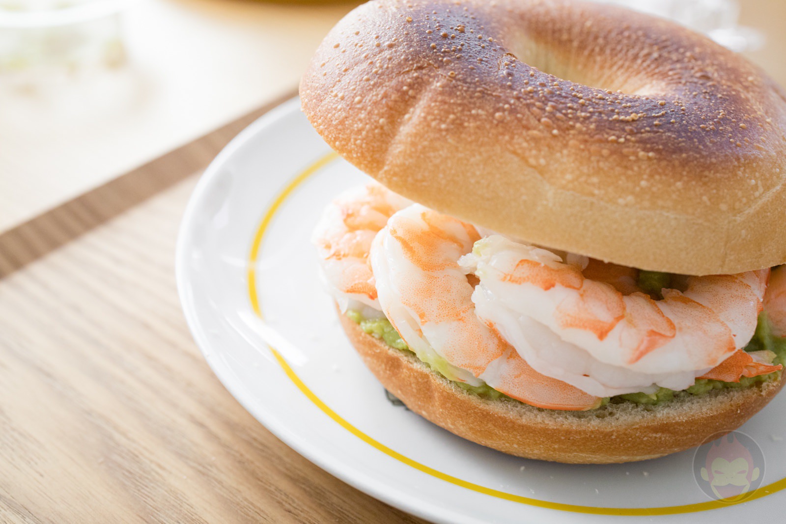 Costco Shrimp Avocado Guacamole Bagel Sandwich 12