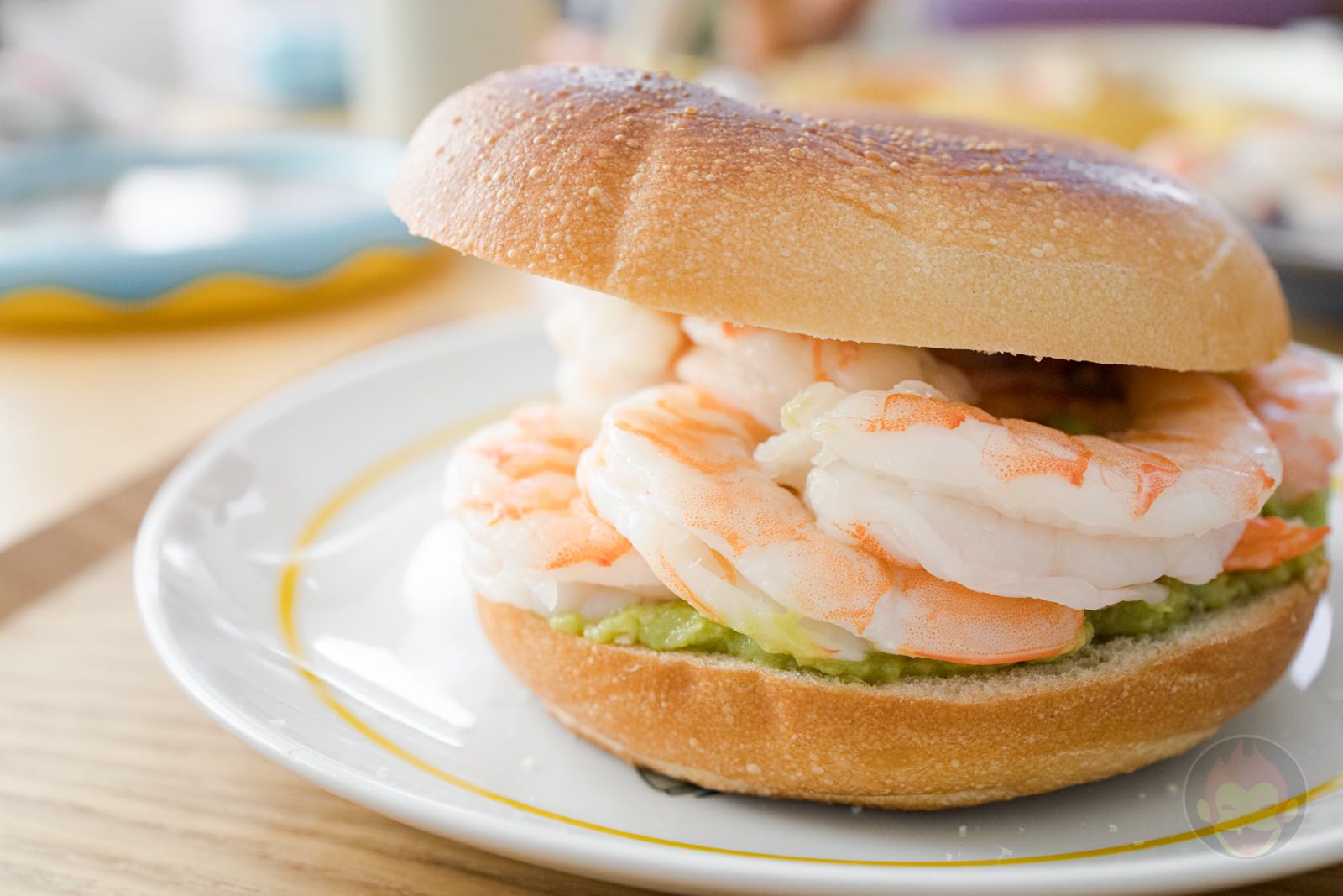 Costco Shrimp Avocado Guacamole Bagel Sandwich 13